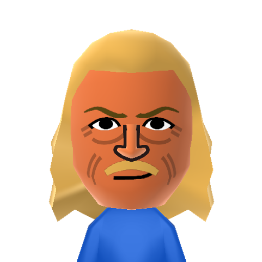 Dikson Mii character: From "Xenoblade Chronicles". He's older than you would think. He normally wears a read headband. Unfortunately, the 3ds thinks his name is inappropriate...
