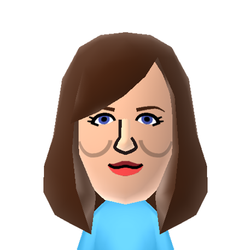C.Smulders Mii character: A Canadian actress and former model. She is known for her role as Robin Scherbatsky on the hit TV show "How I Met Your Mother" and Maria Hill in the 2012 film "The Avengers".