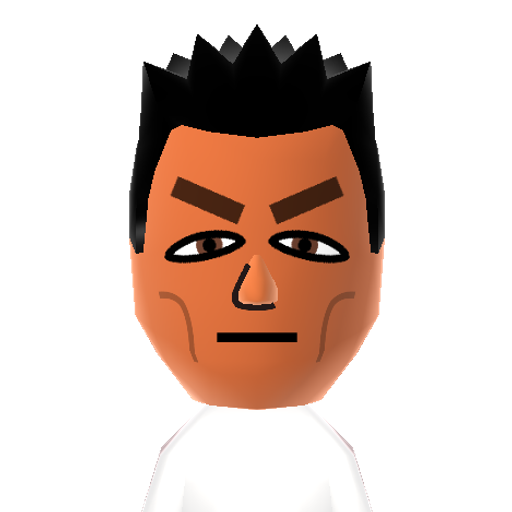 Clone Mii character: A Clone Trooper without his helmet based on the TV series "Star Wars: The Clone Wars".