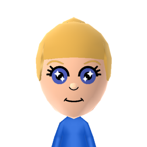 Rainbow B Mii character: Cartoon girl from the '80s. She lives in Rainbow Land with the Color Kids and can often be seen on her majestic horse Starlite.