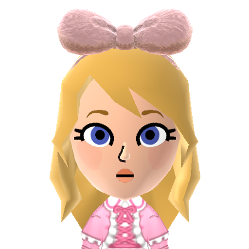 Peach Mii character: (Source: https://www.reddit.com/r/tomodachilife/comments/1pksh0c/)