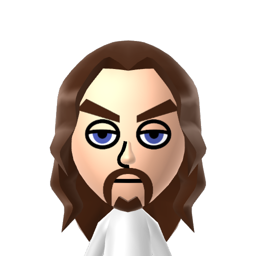 Jesus Mii character: These are extracted and derived from the Mii Central Miis from the 3DS Miitopia.