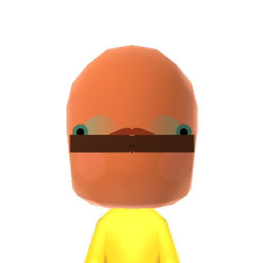 Beef Boss Mii character: A Mii from Jackson's WSR Mod, a mod for Wii Sports Resort.