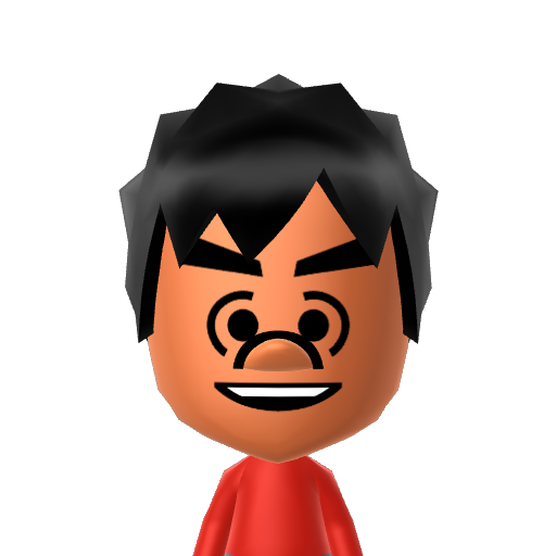 boy Mii character: This is a Mii that was only intended to be used for promo art, He is also known as Eric, His Mii data was obtained from a official QR code on the now closed Miitopia USA website, Due to a weird error, Sarah's QR code on the aftermentioned website also gives you this Mii.