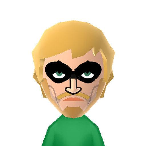 GreenArrow Mii character: The green archer of DC comics is Oliver Queen's alter-ego. This billionaire businessman uses his masterful aim, trick arrows, martial arts skills, and agility to fight the crime in Star City.