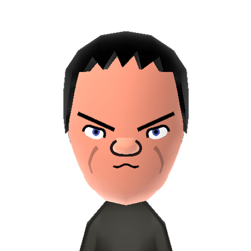 Tarantino Mii character: Academy award winning director and writer famous for his non-linear and often violent movies such as "Pulp Fiction", "Kill Bill", and "Reservoir Dogs".