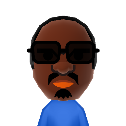 Stevie Mii character: Blind singer, songwriter, and piano player who has recorded more than thirty top ten hits and won twenty-five Grammy Awards.