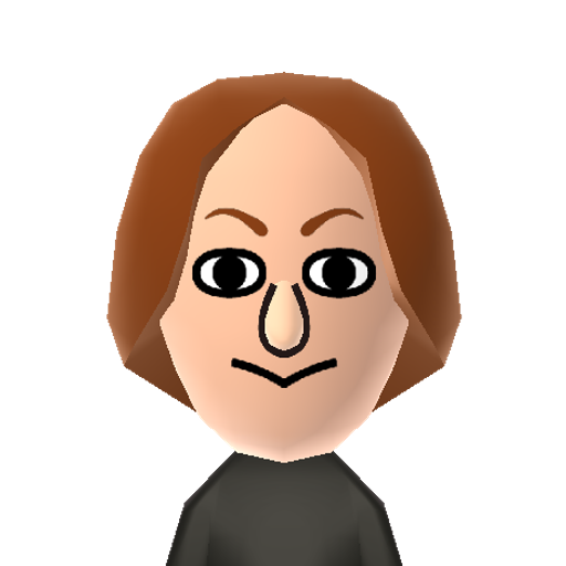 Larry Fine Mii character: The middle stooge from the classic slapstick comedy trio "The Three Stooges".