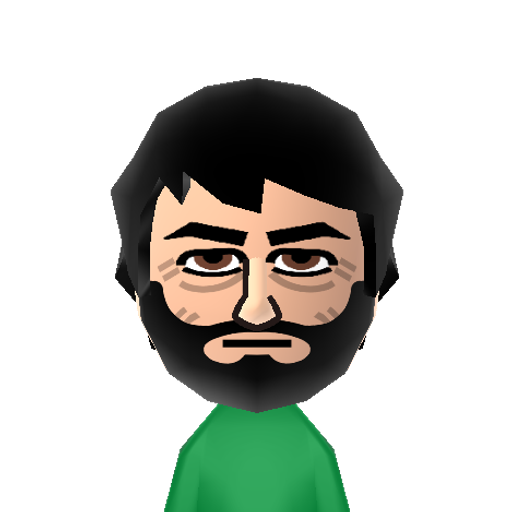 Joel TLOU Mii character: Protagonist from the PlayStation game "The Last Of Us".
