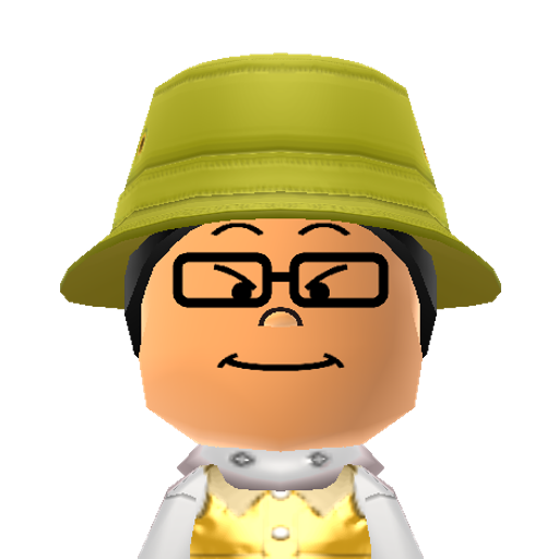 てんた Mii character: This Mii could be scanned through the Tomodachi Collection: Shin Seikatsu Fashion Catalog
