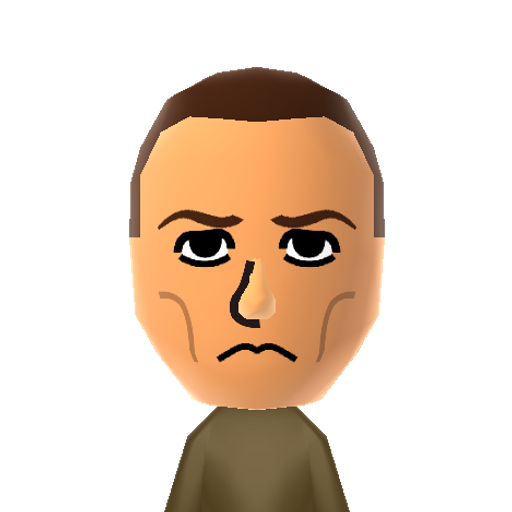 Neil Peart Mii character: The drummer of the Canadian progressive power trio, Rush.