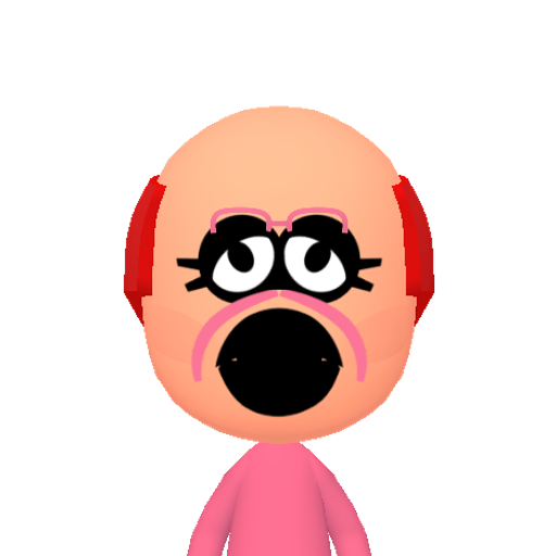 Birdo Mii character: Bright, bejeweled, bewitching…and bent on winning. Birdo looks fabulous with her bright red bow, long eyelashes, and sparkling diamond ring. But don't let her appearance fool you—Birdo can play sports and battle with the best of them. She can also shoot eggs from her funnel-shaped snout!