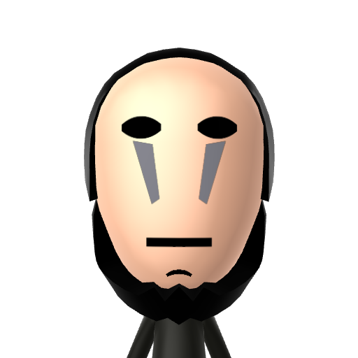 カオナシ Mii character: These are extracted and derived from the Mii Central Miis from the 3DS Miitopia.