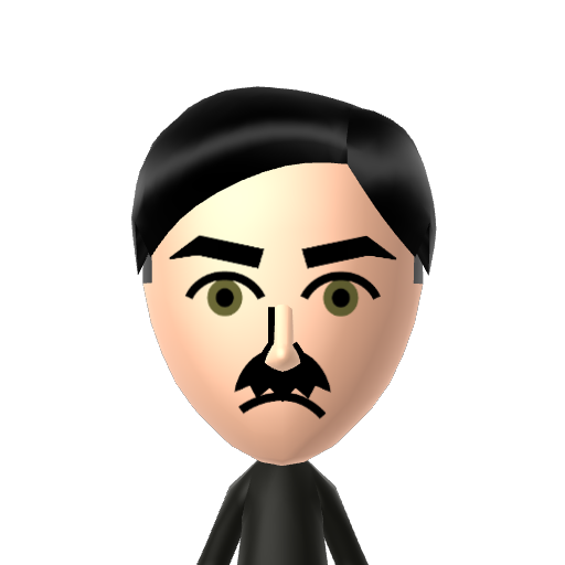 A Hitler Mii character: These are extracted and derived from the Mii Central Miis from the 3DS Miitopia.