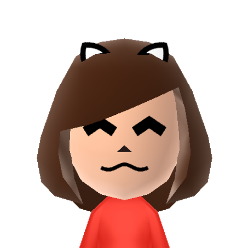 Cat Mii character preview