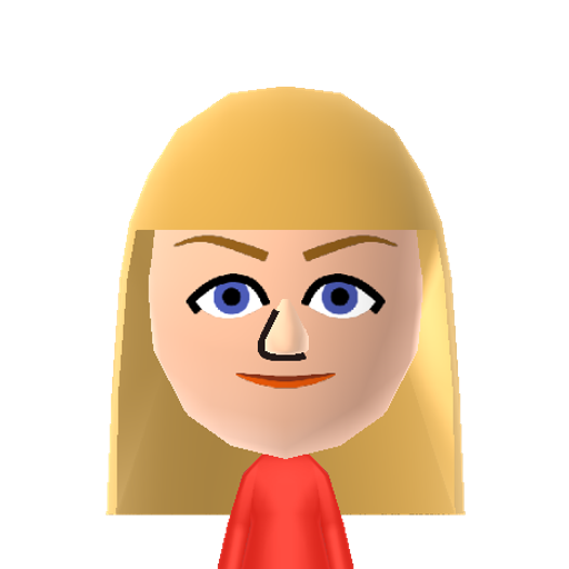 Dorota Mii character: a Staff Mii from Skater Cat