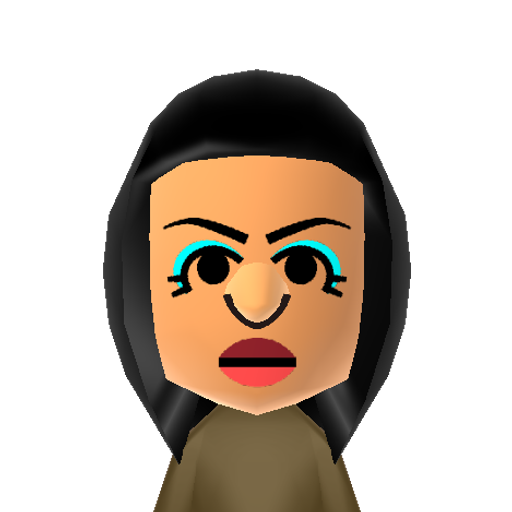 Sangeeta Mii character: A Mii from Press Sports, a mod for Wii Sports.