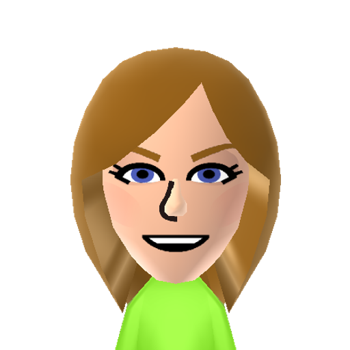 Rachael Mii character: Character from the TV show "Friends", played by Jennifer Aniston.