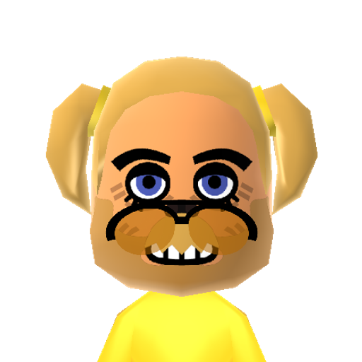 fredbear Mii character: The first animatronic from Fredbear's Family Diner in the game "Five Nights at Freddy's 4".