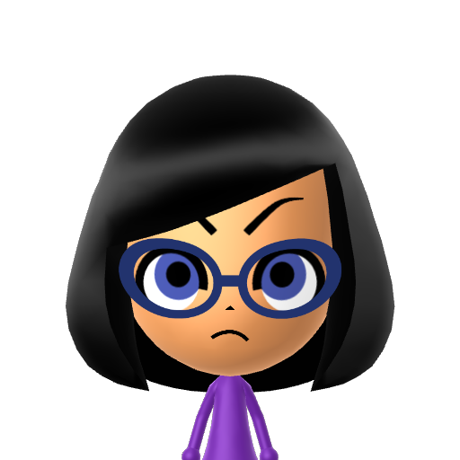 Dark Nikki Mii character: The evil version of Nikki from Swapnote on the 3DS