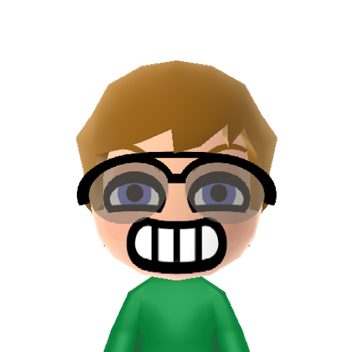 Bubble Man Mii character: DWN-011 from Mega Man 2. The geekiness/derpiness is real in this one.