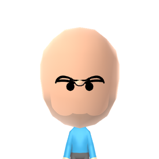 Airplane Mii character: An airplane on the face of a Mii.