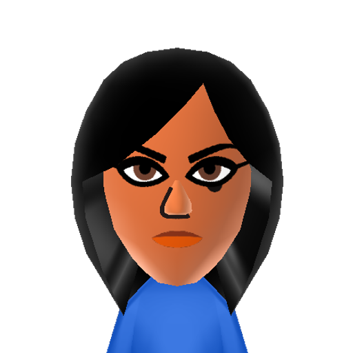 Pharah Mii character: From the first-person shooter game "Overwatch". Coming from a long line of highly decorated soldiers, her commitment to duty and serving with honor runs in her blood. An altruistic individual, Pharah seeks to make the world a better place.
