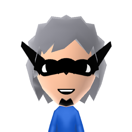 W. Blue Mii character: From Platinum Games' "The Wonderful 101".