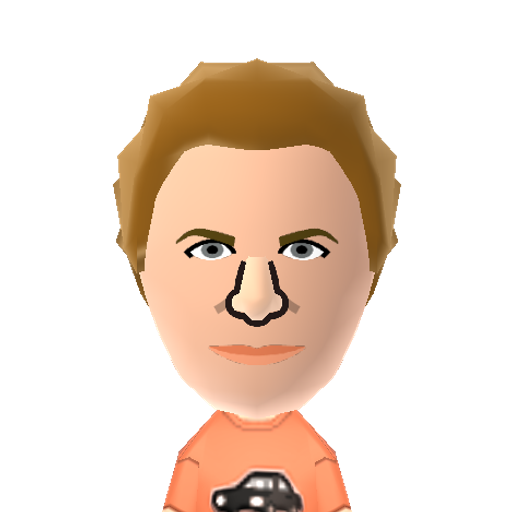 Scott Evil Mii character: Seth Green as Scott Evil from the movie Austin Powers.