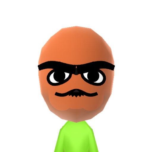 Oscar Mii character: The grumpy muppet who lives in a trash can from Sesame Street.