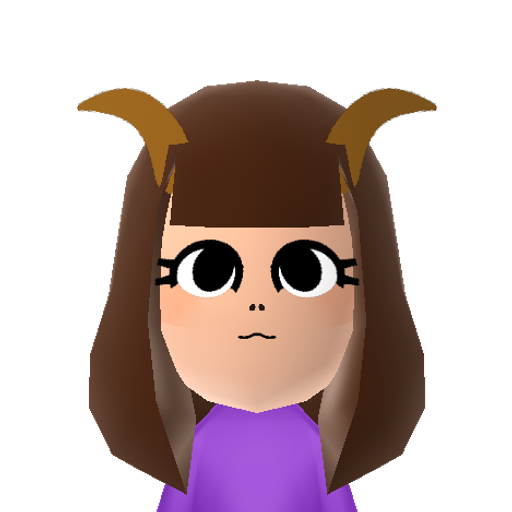 Toriel Mii character: This is a Mii uploaded for the 3DS version and distributed by Mii Central for both the 3DS and Switch versions of Miitopia.
