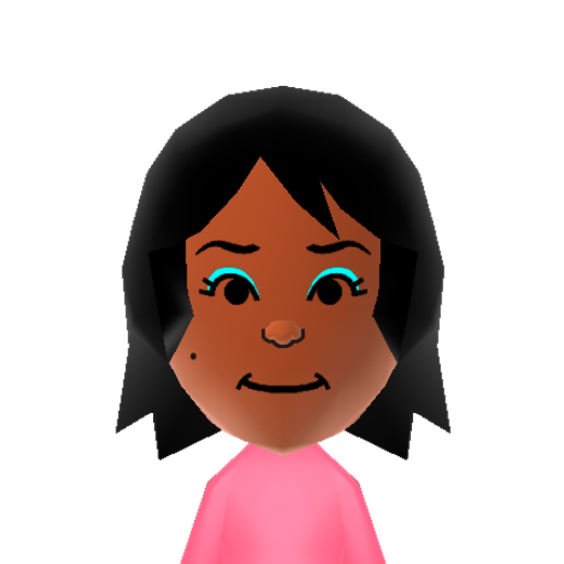 Cristy Mii character: A Mii from Wii Sports Resort: Meme Squad, a mod for Wii Sports Resort