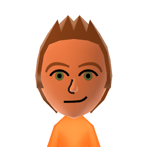 h.torch Mii character: Fire superhero from the Fantastic Four.