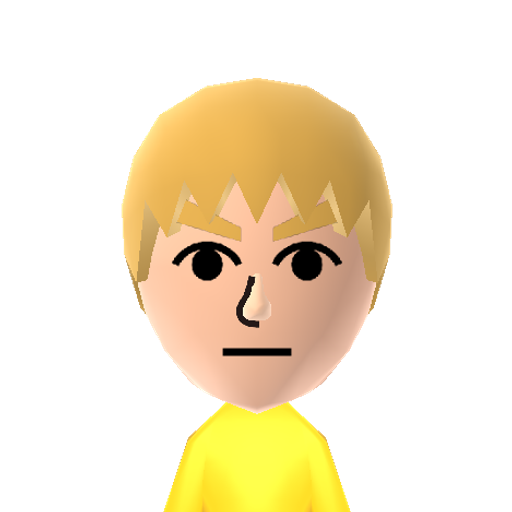 Gold Boy Mii character preview