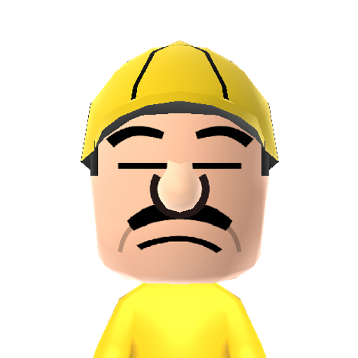 SMBSSWario Mii character: The Wario look-alike from the episode "Plumber's Academy" of the Super Mario Bros. Super Show!.