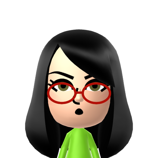 Ariana Mii character: "Hey everyone! My name is Ariana and I'm a new Ambassador at Nintendo NY! I can't decide whether I'm a bigger Mario Kart or Zelda fan so I'm going to just say I'm both! When I'm not drifting on Daisy's Cruiser or saving Hyrule, I'm writing novels and watching anime!"