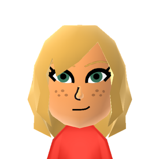 Applejack Mii character: "Equestria Girls" version of Applejack from "My Little Pony".