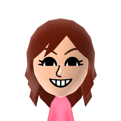 pinkie  Mii character: This the party animal in the show "My Little Pony"(or MLP)