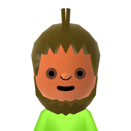 Dipsy Mii character: The green Teletubbie from the Cbeebies TV show: "Teletubbies"