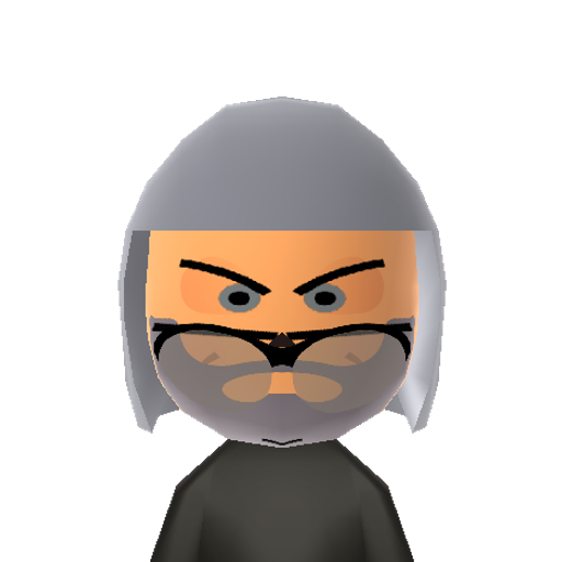 Shredder Mii character: The 1987 edition of Oroko Saki, aka The Shredder, from Teenage Mutant Ninja Turtles.