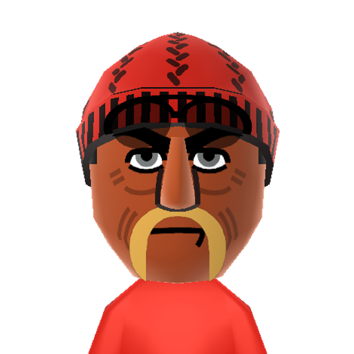 HulkHogan Mii character: One of the most popular pro wrestlers of all time.