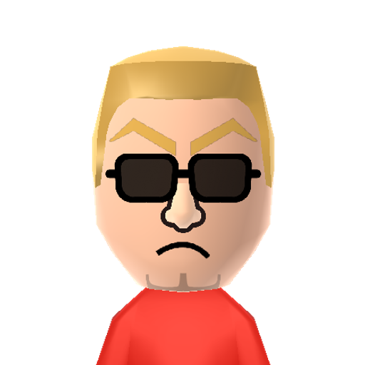 Duke Nukem Mii character: Main character from "Duke Nukem" games. He's all out of bubblegum.