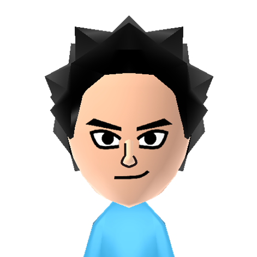 goku end Mii character: Goku from the "Dragon Ball" series at the beginning of "Dragon Ball GT" as an adult.