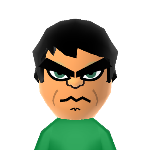 Hulk Mii character preview