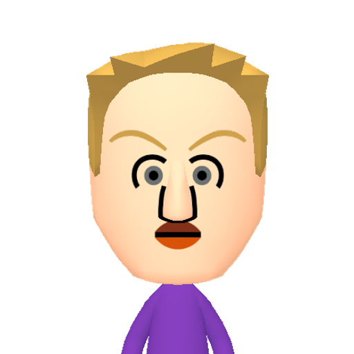 苹苗英范直茄茎茅林枝 Mii character: This Mii is from the Switch SDK as a SampleDB Mii.