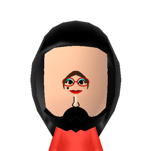 Tv host Mii character: This is a Mii uploaded for the 3DS version and distributed by Mii Central for both the 3DS and Switch versions of Miitopia.