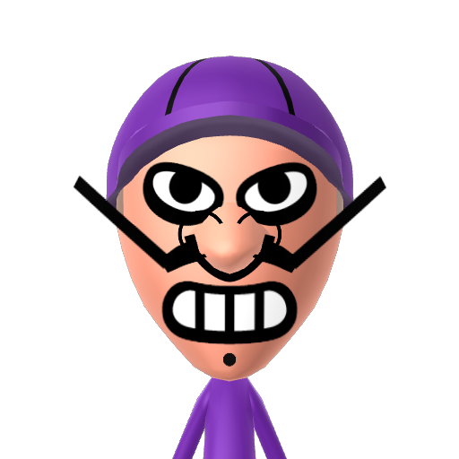Waluigi Mii character: These are extracted and derived from the Mii Central Miis from the 3DS Miitopia.