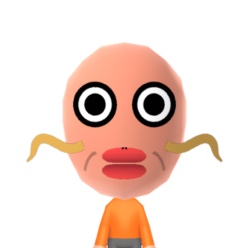 Fishy Mii character: a goldfish.