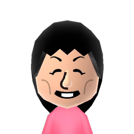 Xiuying Mii character: A Mii from Press Sports, a mod for Wii Sports.