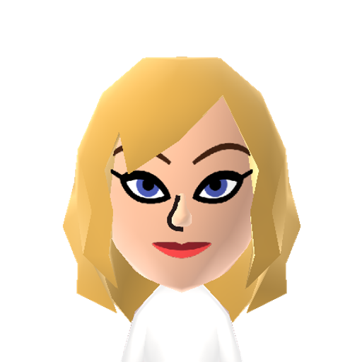 Emma Frost Mii character: Supervillain and Mutant in the Brotherhood of Evil Mutants from Marvel comics and movies.